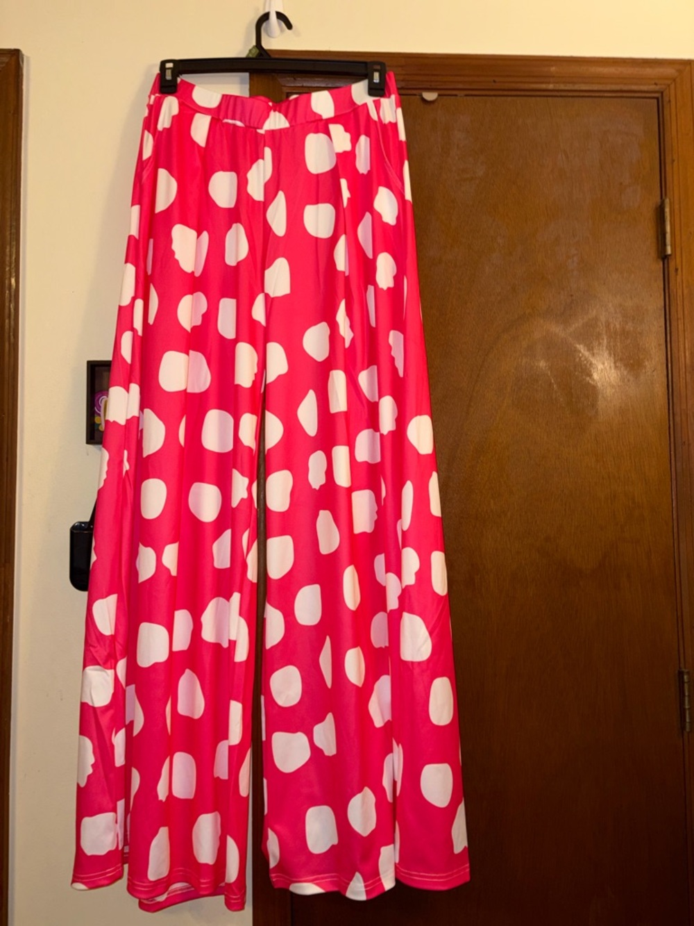 Pink Polka Dot Wide Leg Pants